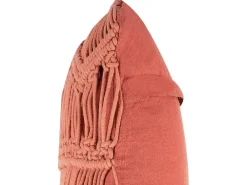 Set di 2 cuscini AKKOY Cotone 45 x 45 cm Arancione Trama geometrica