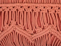 Set di 2 cuscini AKKOY Cotone 45 x 45 cm Arancione Trama geometrica