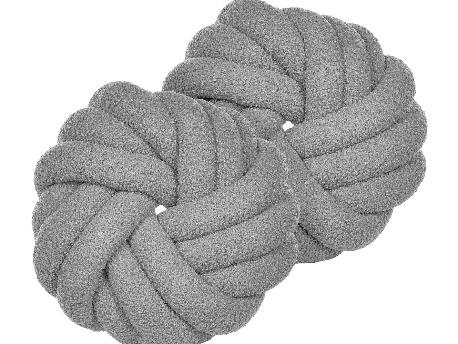 Set di 2 cuscini AKOLA Bouclé 31 x 31 cm Grigio Tinta unita