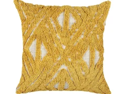 Set di 2 cuscini ALCEA Cotone 45 x 45 cm Giallo Trama geometrica