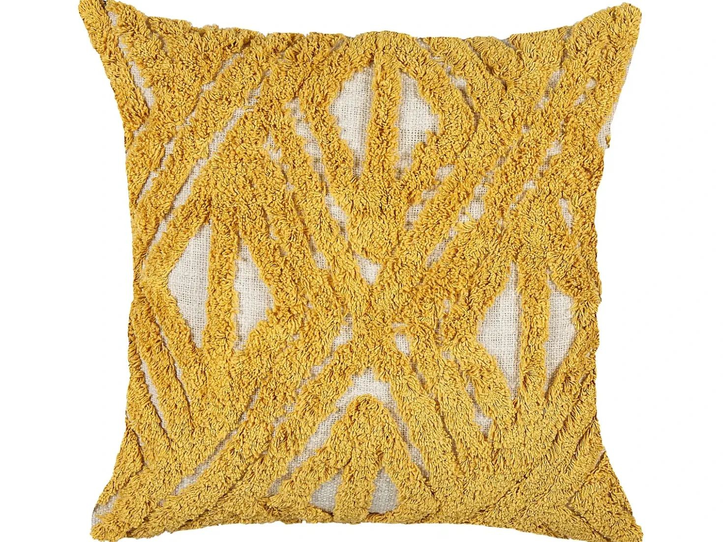 Set di 2 cuscini ALCEA Cotone 45 x 45 cm Giallo Trama geometrica