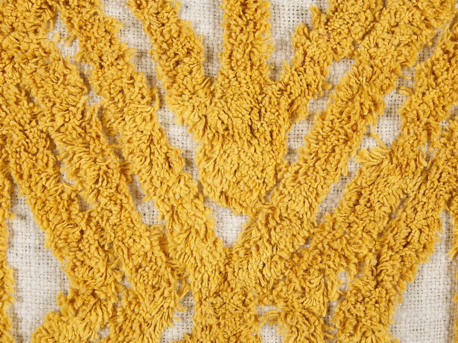 Set di 2 cuscini ALCEA Cotone 45 x 45 cm Giallo Trama geometrica