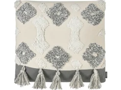Set di 2 cuscini ALOCASIA Cotone 45 x 45 cm Beige Trama geometrica