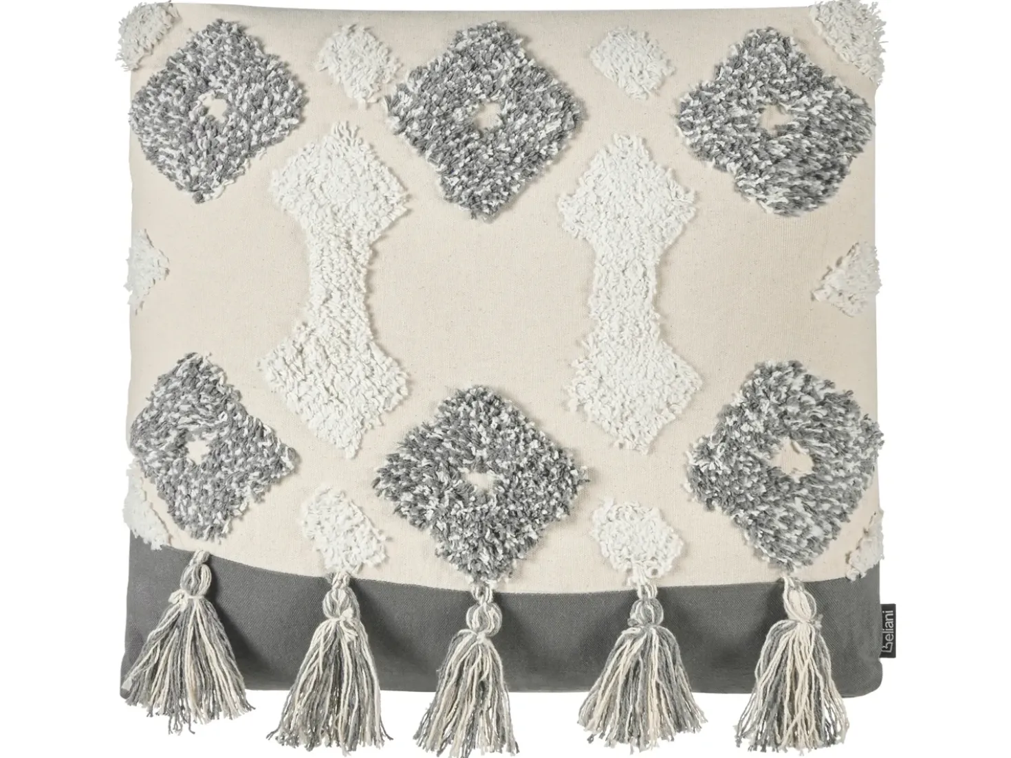 Set di 2 cuscini ALOCASIA Cotone 45 x 45 cm Beige Trama geometrica