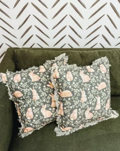 Set di 2 cuscini ALSTROEMERIA Cotone 45 x 45 cm Verde Trama animale