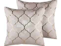 Set di 2 cuscini ALYSSUM 45 x 45 cm Rosa Trama Trellis
