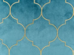Set di 2 cuscini ALYSSUM Velluto 45 x 45 cm Blu Trama Trellis
