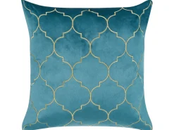 Set di 2 cuscini ALYSSUM Velluto 45 x 45 cm Blu Trama Trellis