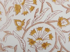 Set di 2 cuscini AMARA Cotone 45 x 45 cm Giallo Trama floreale