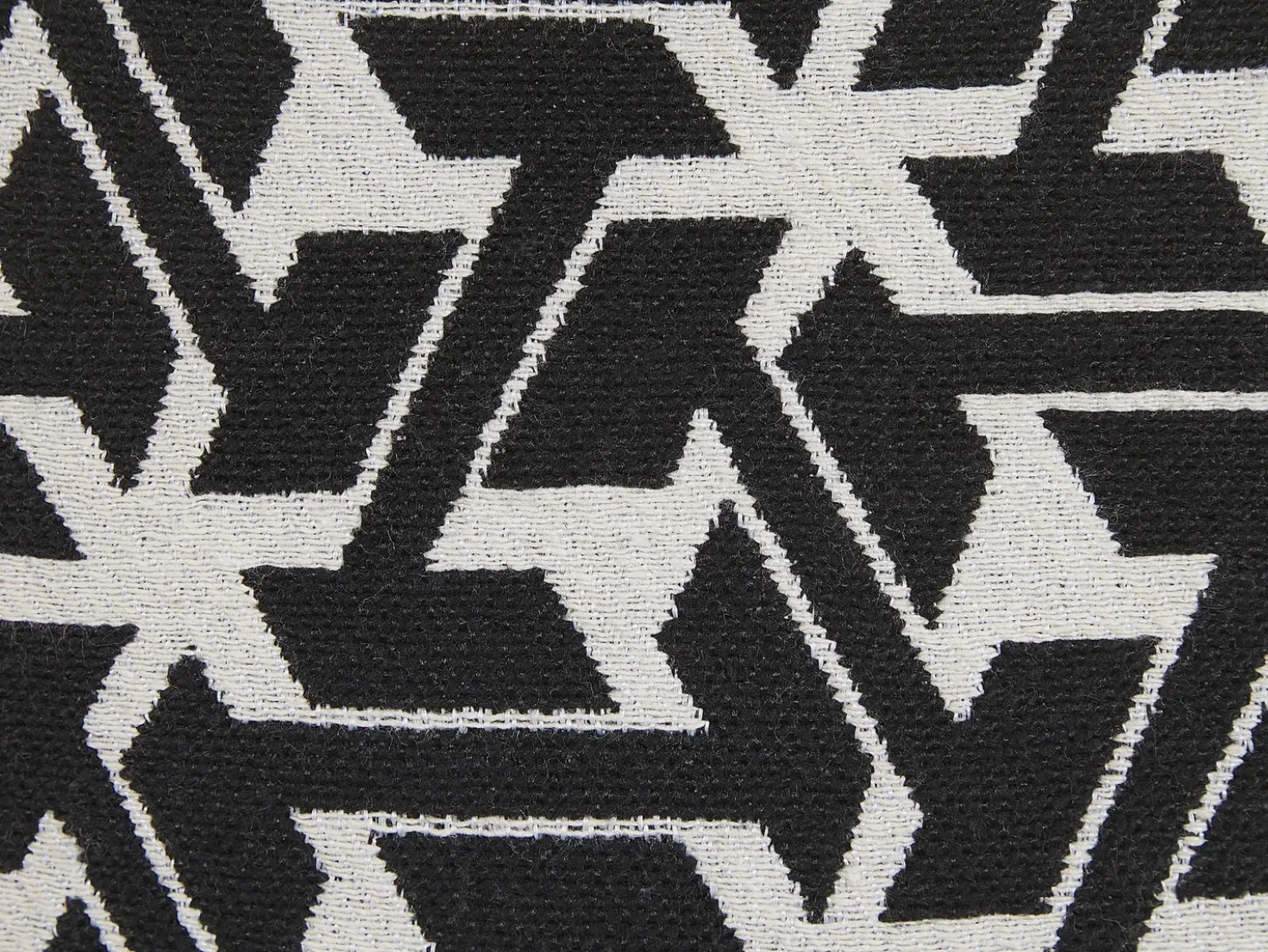 Set di 2 cuscini ANDIRIN Cotone 45 x 45 cm Nero Trama geometrica