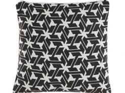 Set di 2 cuscini ANDIRIN Cotone 45 x 45 cm Nero Trama geometrica
