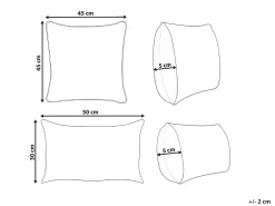 Set di 2 cuscini ANISOPTERA Cotone 30 x 50 cm 45 x 45 cm Verde Tinta unita
