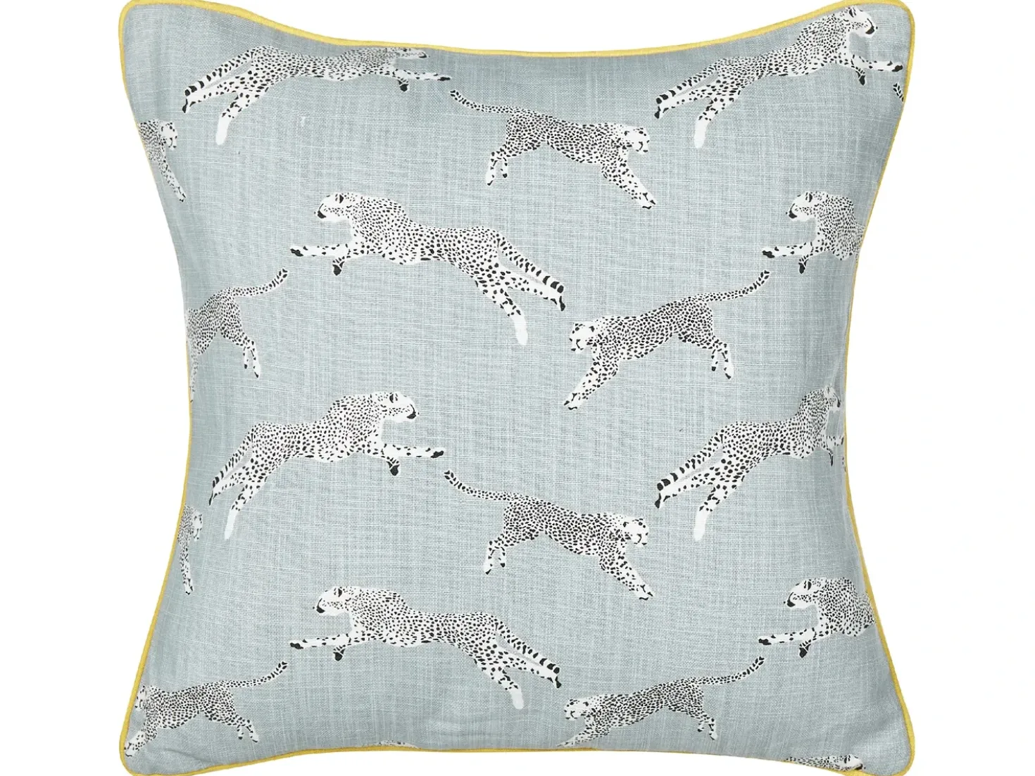 Set di 2 cuscini ARALES Cotone 45 x 45 cm Grigio chiaro Trama animale