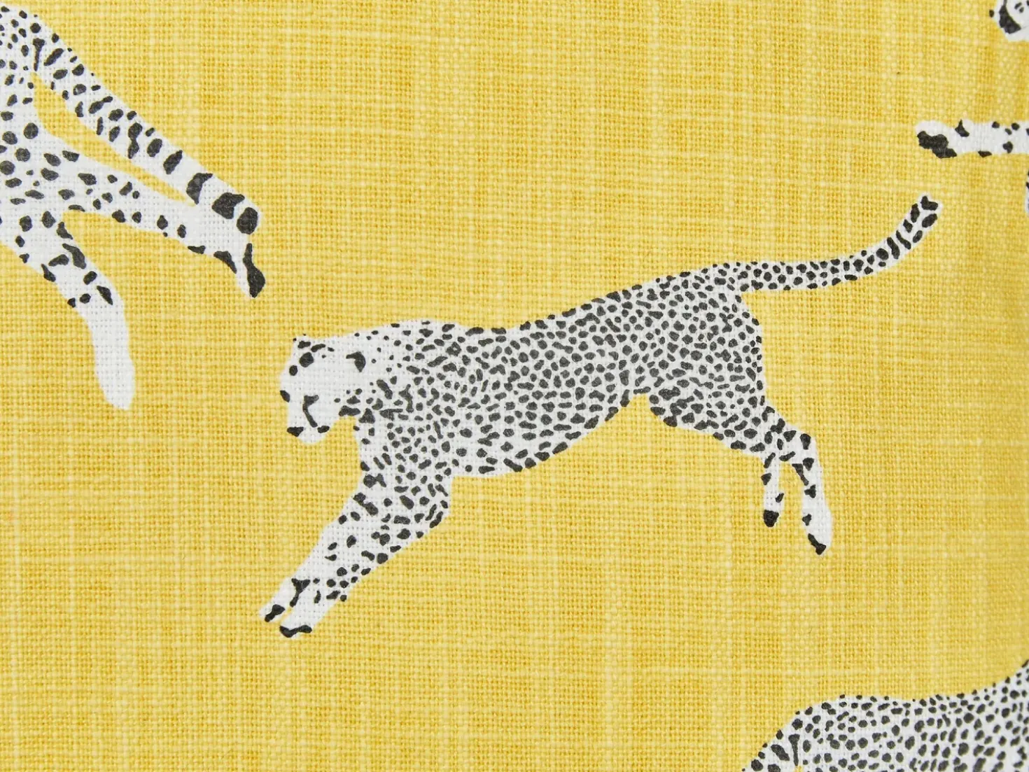 Set di 2 cuscini ARALES Cotone 45 x 45 cm Giallo Trama animale