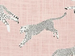 Set di 2 cuscini ARALES Cotone 30 x 50 cm Rosa pastello Trama animale