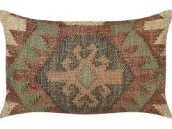 Set di 2 cuscini ARVEN Iuta 30 x 50 cm Marrone Trama orientale