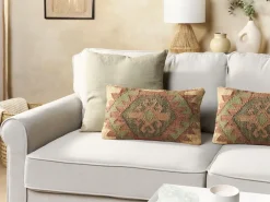 Set di 2 cuscini ARVEN Iuta 30 x 50 cm Marrone Trama orientale