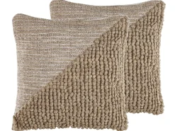 Set di 2 cuscini ASLANAPA Cotone 45 x 45 cm Beige Tinta unita