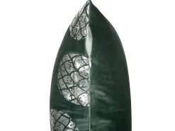 Set di 2 cuscini ASTILBE Velluto 45 x 45 cm Verde scuro Trama di piante