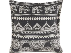 Set di 2 cuscini ATABAGI Cotone 45 x 45 cm Nero Trama orientale