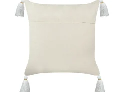 Set di 2 cuscini AZALIA Cotone 45 x 45 cm Bianco Trama floreale