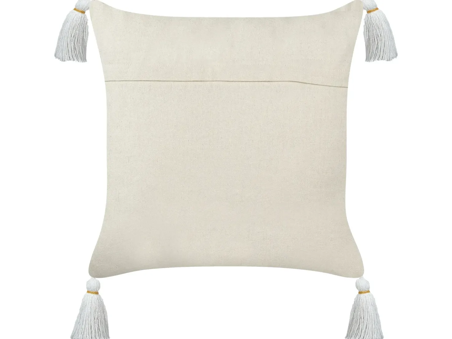 Set di 2 cuscini AZALIA Cotone 45 x 45 cm Bianco Trama floreale