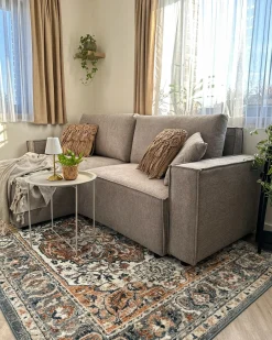 Set di 2 cuscini BAMIAN Cotone 45 x 45 cm Marrone chiaro Trama geometrica