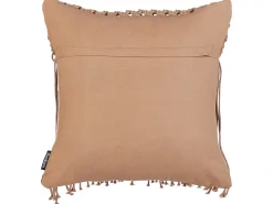 Set di 2 cuscini BAMIAN Cotone 45 x 45 cm Marrone chiaro Trama geometrica