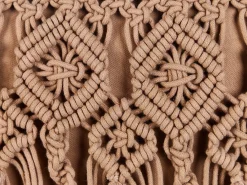 Set di 2 cuscini BAMIAN Cotone 45 x 45 cm Marrone chiaro Trama geometrica