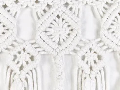 Set di 2 cuscini BAMIAN Cotone 45 x 45 cm Bianco sporco Trama geometrica