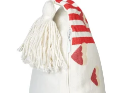 Set di 2 cuscini BANKSIA Cotone 45 x 45 cm Rosso A strisce