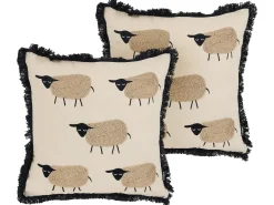 Set di 2 cuscini BANNU Bouclé 45 x 45 cm Beige