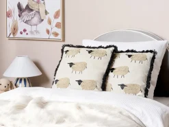 Set di 2 cuscini BANNU Bouclé 45 x 45 cm Beige