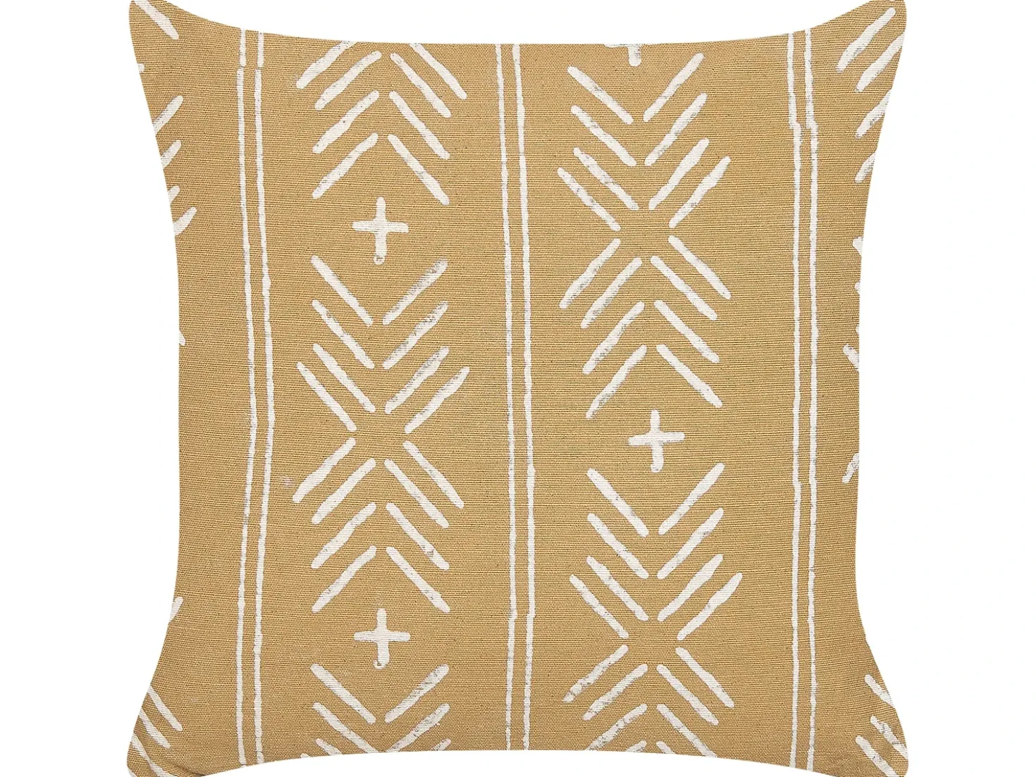 Set di 2 cuscini BANYAN Cotone 45 x 45 cm Beige sabbia Trama geometrica