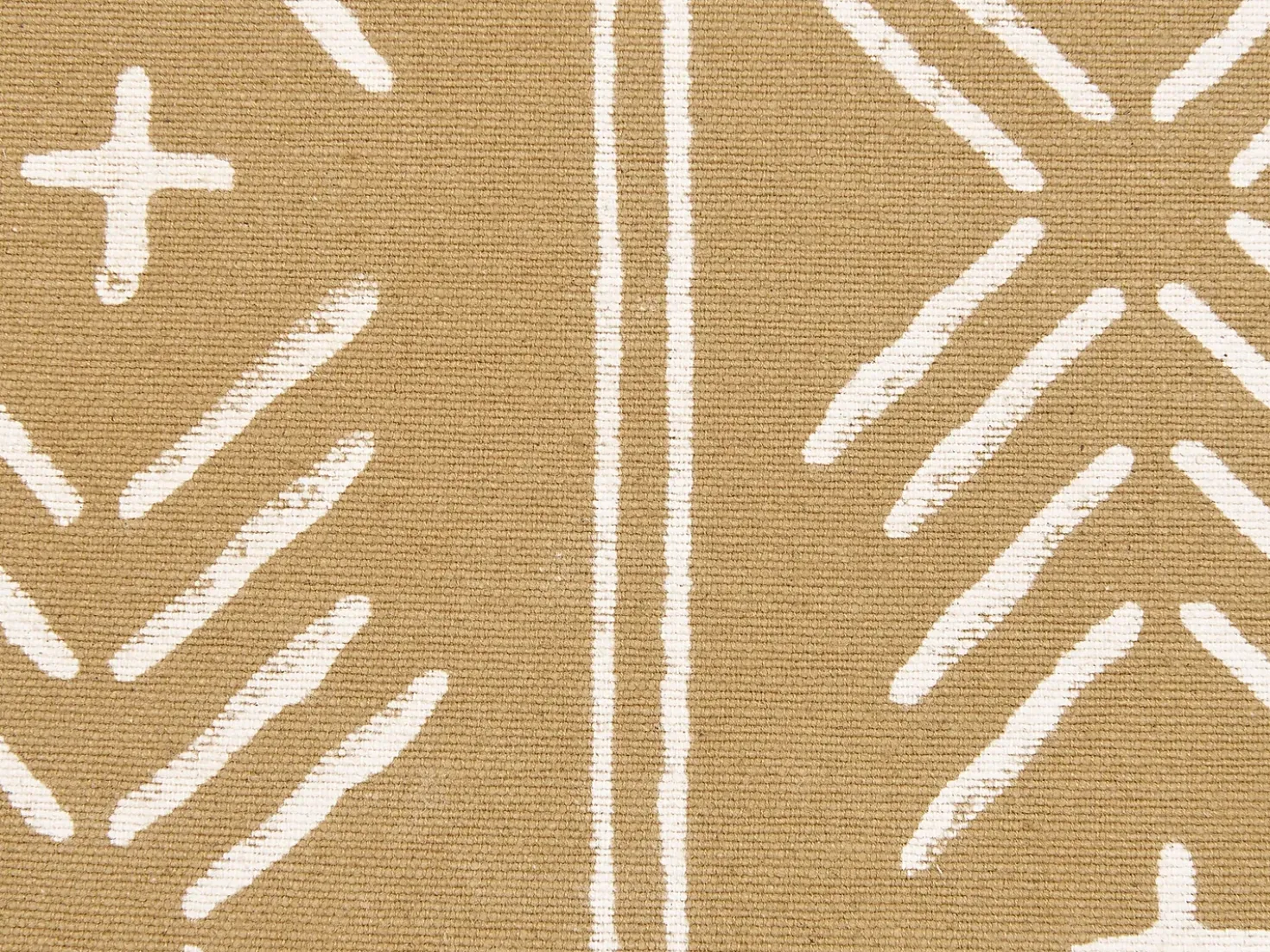 Set di 2 cuscini BANYAN Cotone 45 x 45 cm Beige sabbia Trama geometrica