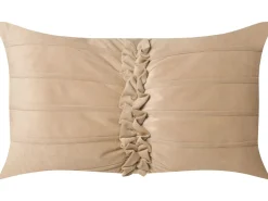 Set di 2 cuscini BELLE Velluto 30 x 50 cm Beige Tinta unita