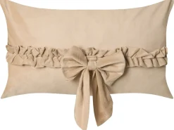 Set di 2 cuscini BELLE Velluto 30 x 50 cm Beige Tinta unita