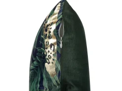 Set di 2 cuscini BELLEROSE Velluto 45 x 45 cm Verde scuro Trama di piante