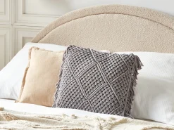 Set di 2 cuscini BESHAM Cotone 45 x 45 cm Grigio Trama geometrica