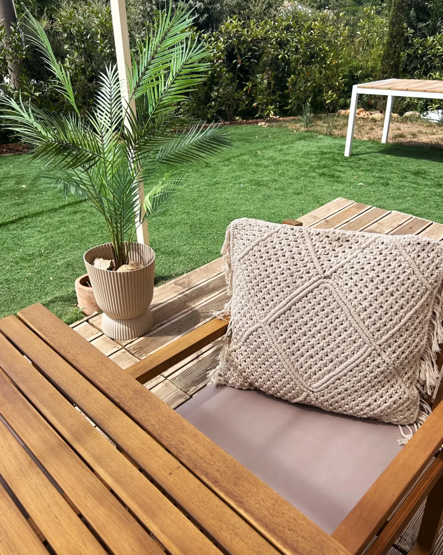 Set di 2 cuscini BESHAM Cotone 45 x 45 cm Beige chiaro Trama geometrica