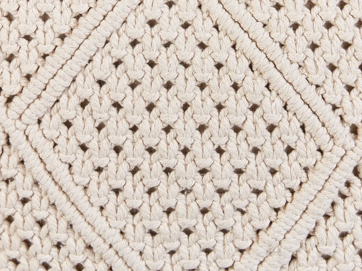 Set di 2 cuscini BESHAM Cotone 45 x 45 cm Beige chiaro Trama geometrica
