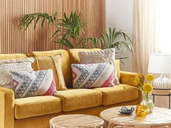 Set di 2 cuscini BETULA Cotone 30 x 50 cm Beige Trama geometrica