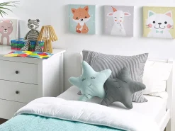 Set di 2 cuscini BHOPAL Cotone 40 x 40 cm Grigio Stella