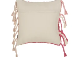 Set di 2 cuscini BISTORTA Cotone 45 x 45 cm Rosa Trama geometrica
