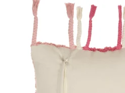 Set di 2 cuscini BISTORTA Cotone 45 x 45 cm Rosa Trama geometrica