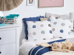 Set di 2 cuscini BRACKEN Cotone 45 x 45 cm Bianco