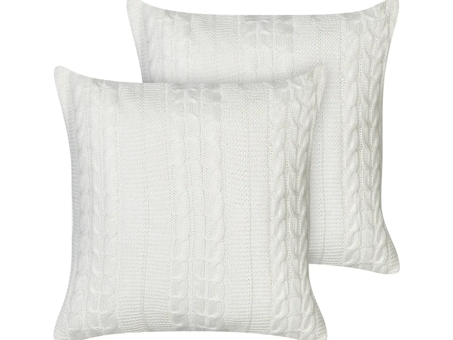 Set di 2 cuscini CADETIA Cotone 45 x 45 cm Bianco Tinta unita