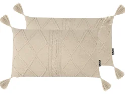 Set di 2 cuscini CAESIA Cotone 30 x 50 cm Beige chiaro Tinta unita