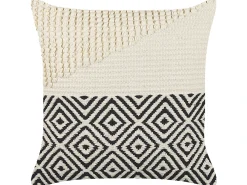 Set di 2 cuscini CALANTHE Cotone 45 x 45 cm Beige Trama geometrica