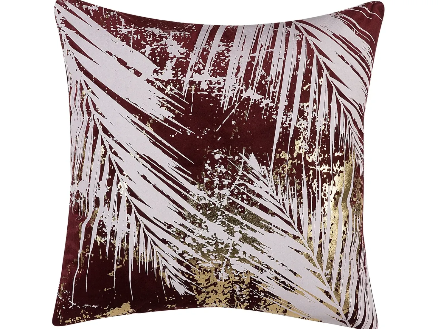 Set di 2 cuscini CALLA Velluto 45 x 45 cm Rosso Trama di piante